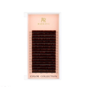 Тёмно-коричневые ресницы DARK BROWN BARBARA МИКС (16 ЛИНИЙ)